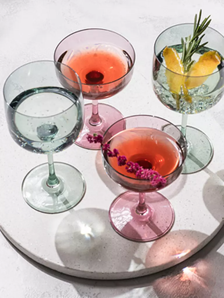 LIKE BY VILLEROY & BOCH Like Glass Sektschale / Dessertschale Set 2tlg 12x9cm Grape beere