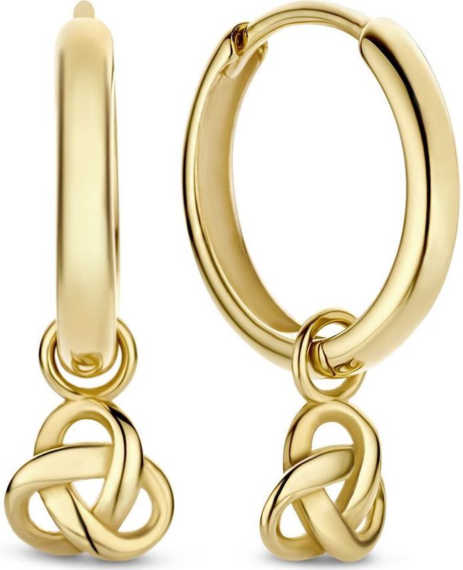 Méline - Creolen - Goud - 14-karaat - Knoopdetail