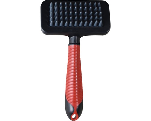 Karlie medium massageborstel, zwart-rood