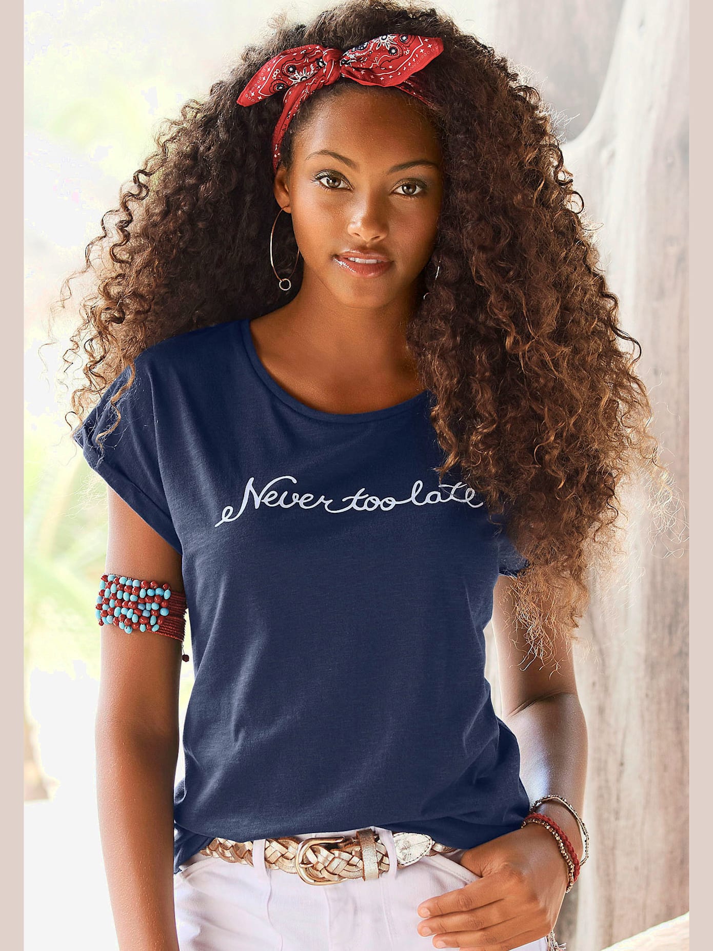 T-shirt beachtime avec ourlet à revers aux manches