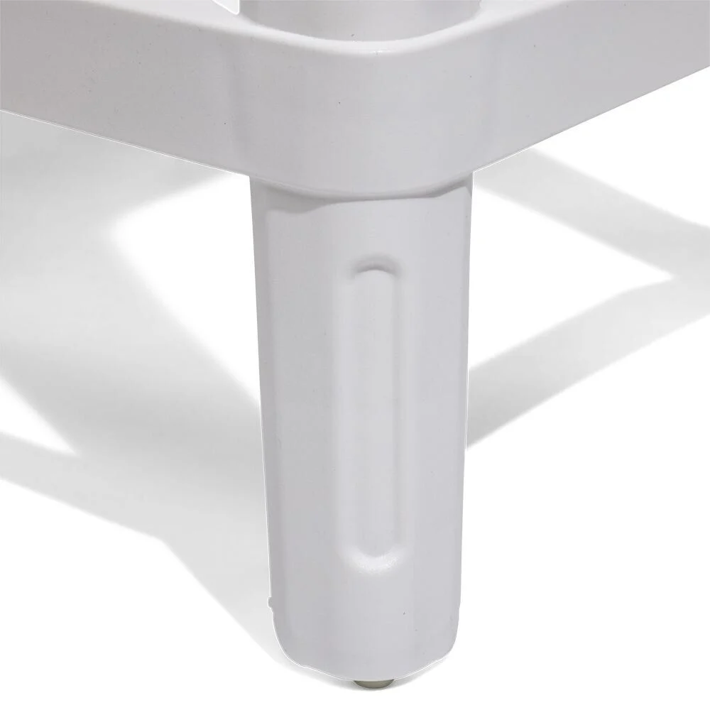 Tabouret de jardin en plastique blanc