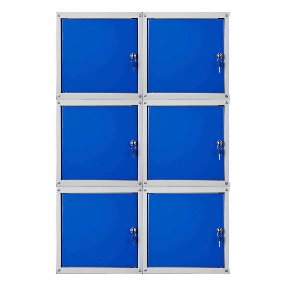 PROREGAL Mega Deal 6x locker cubes Cubic HxBxD 35 x 35 x 35 cm grijsblauw