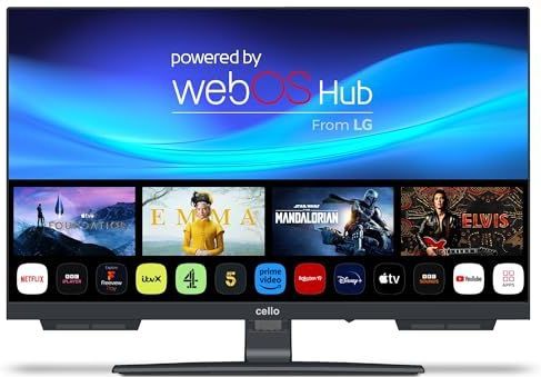 Cello C2224WSH - Frameloze Smart TV - 22 inch - Bluetooth - WebOS - Triple Tuner