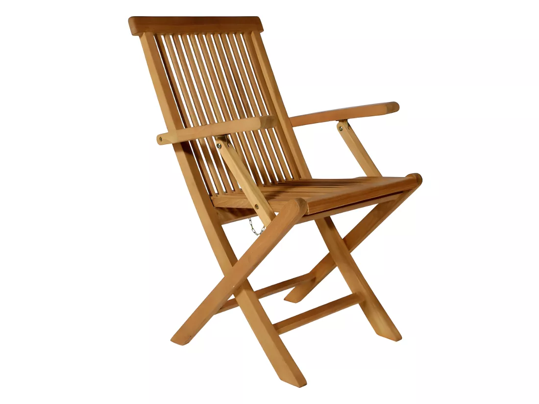Lot de 2 fauteuils pliants - Teck - BYBLOS II de MYLIA