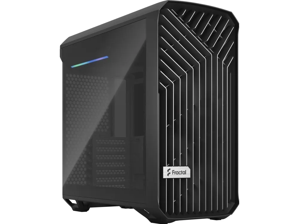 Fractal Design Torrent Compact - Tower - udvidet ATX - ingen strømforsyning (ATX) - sort TG mørk tone - USB/Lyd