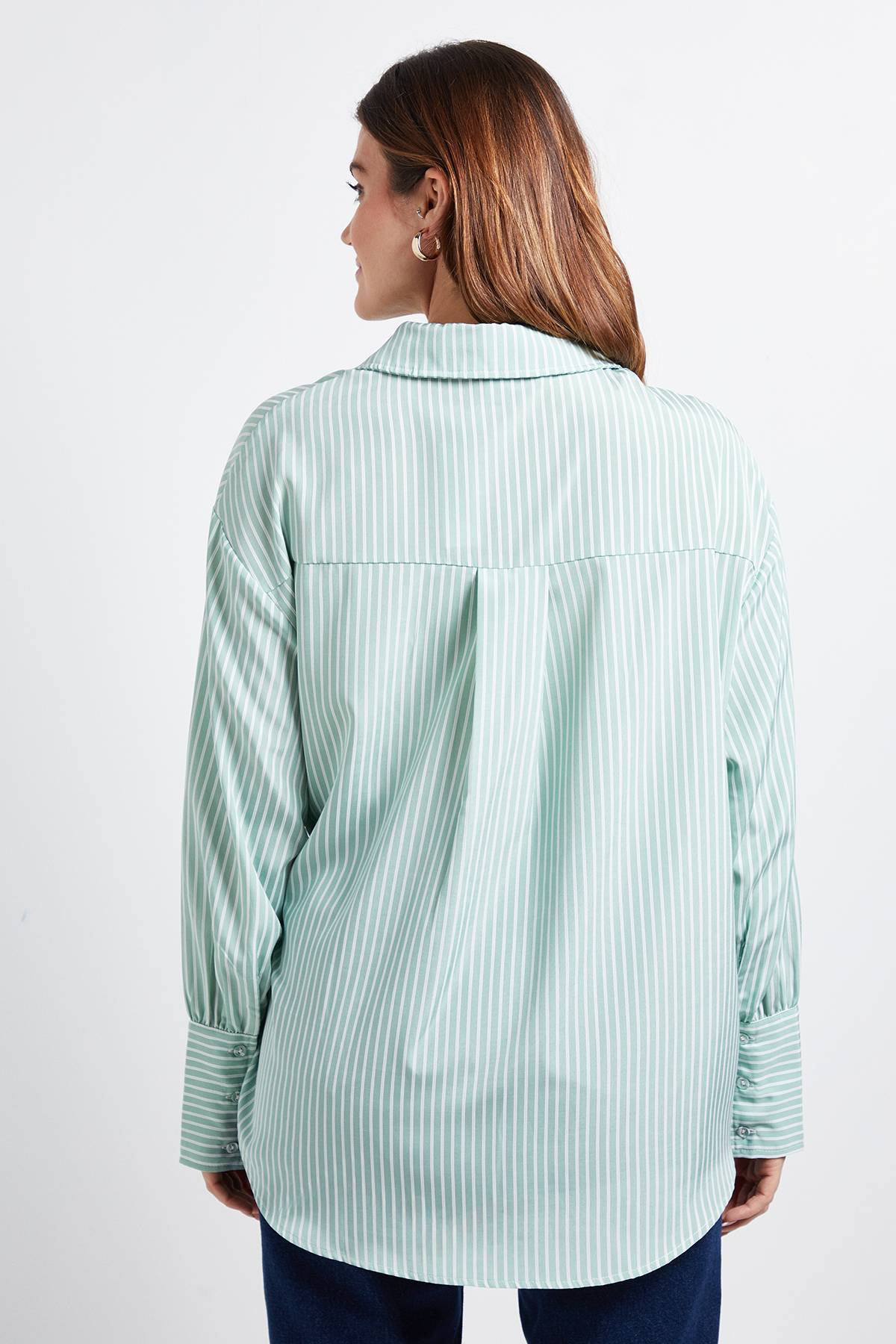 Wallis Chemise à Rayures avec Lien Latéral