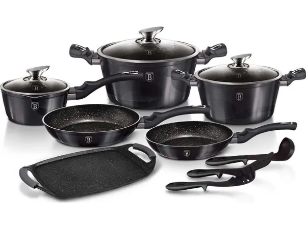 Berlinger Haus Lumarko Berlingerhaus Bh-6911 Carbon Pro Cookware Set!
