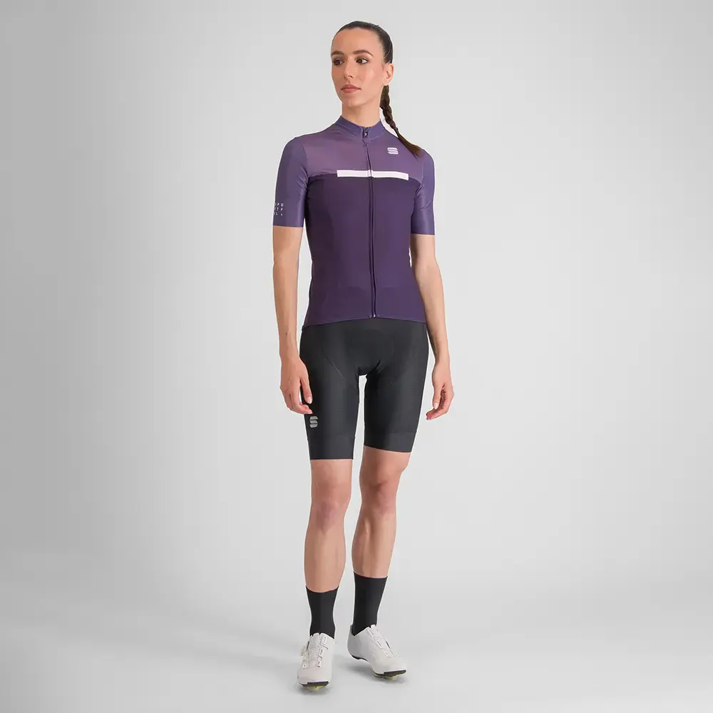 Sportful Pista Fietsshirt Korte Mouwen Paars Dames