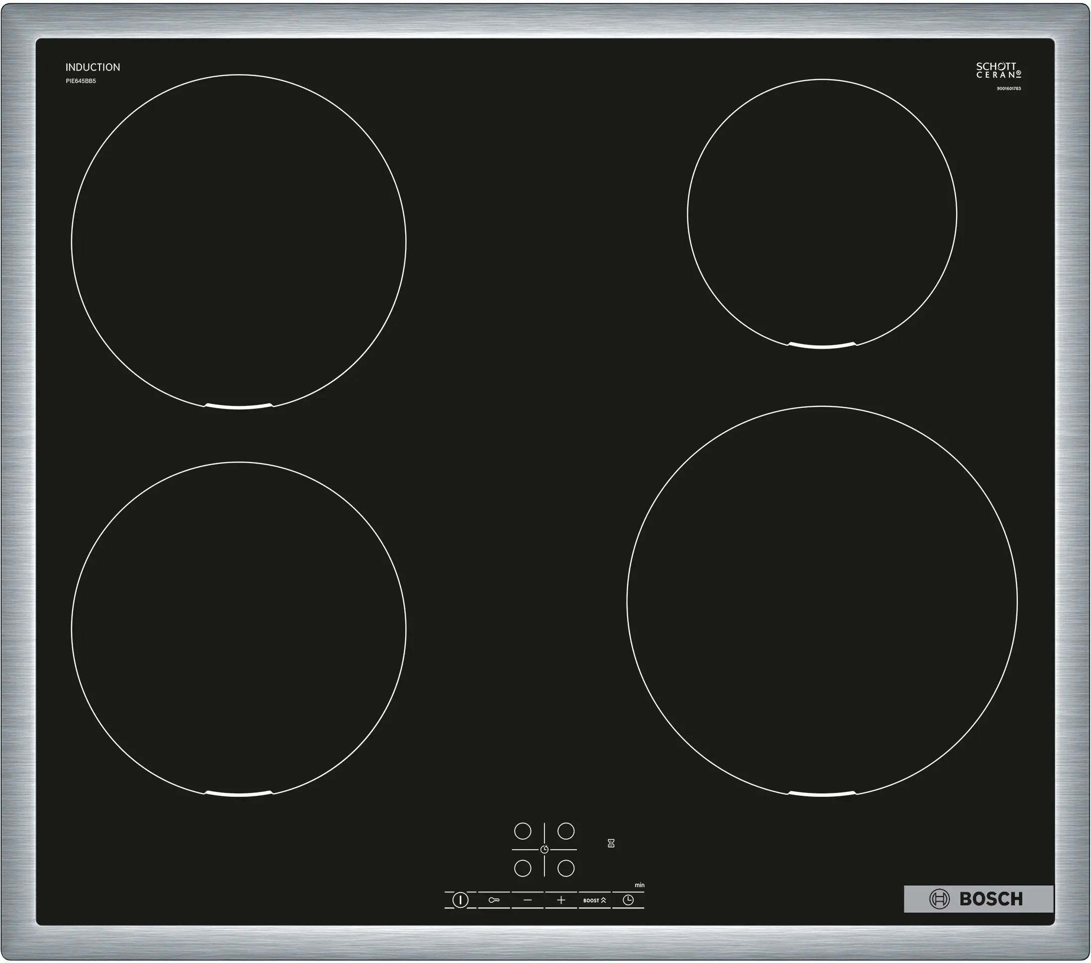 Serie 4 Inductiekookplaat 60 cm opbouwmontage met rand