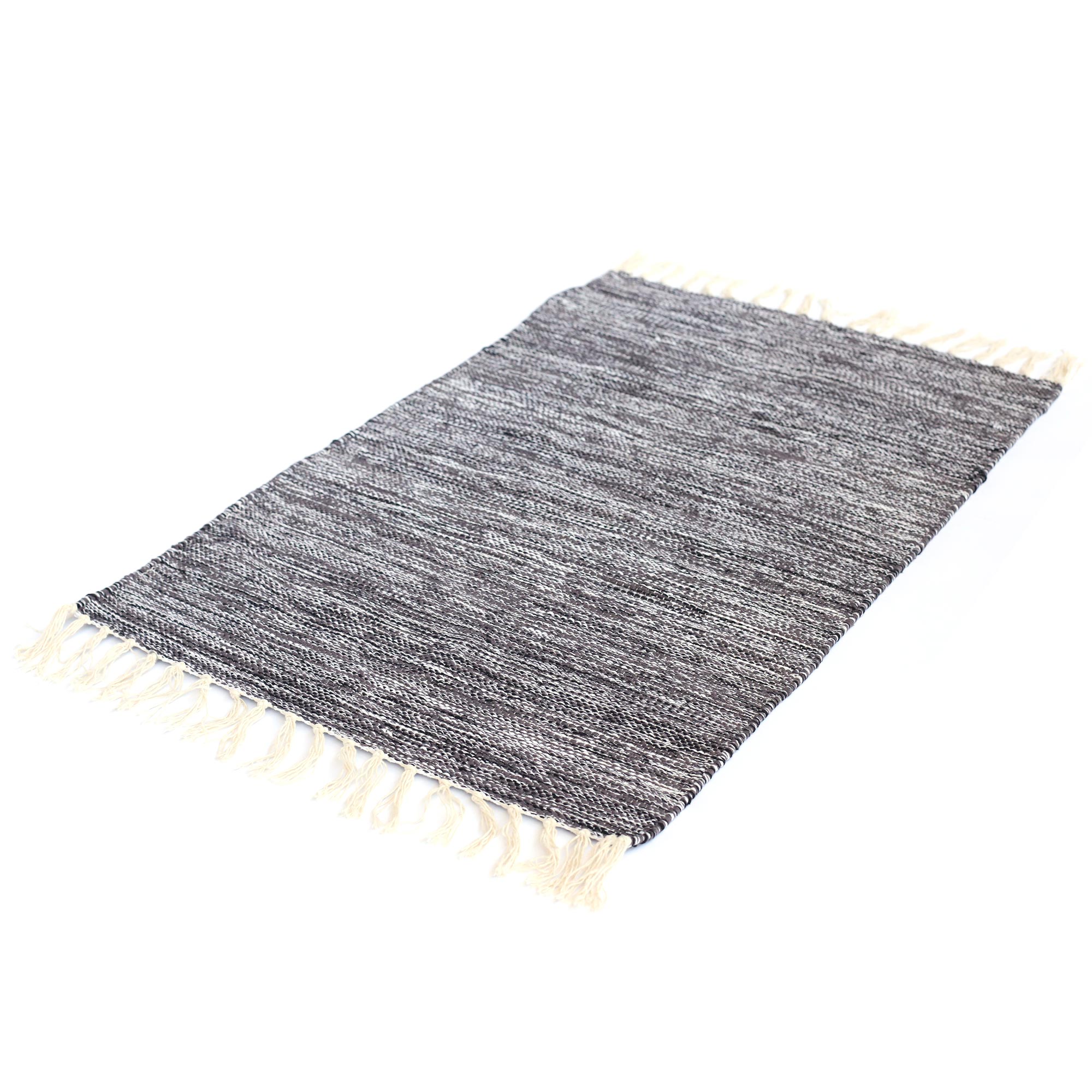 Mini-Rug 'Lais' grau-weiß, B 90 cm, L 60 cm von fischer's lagerhaus