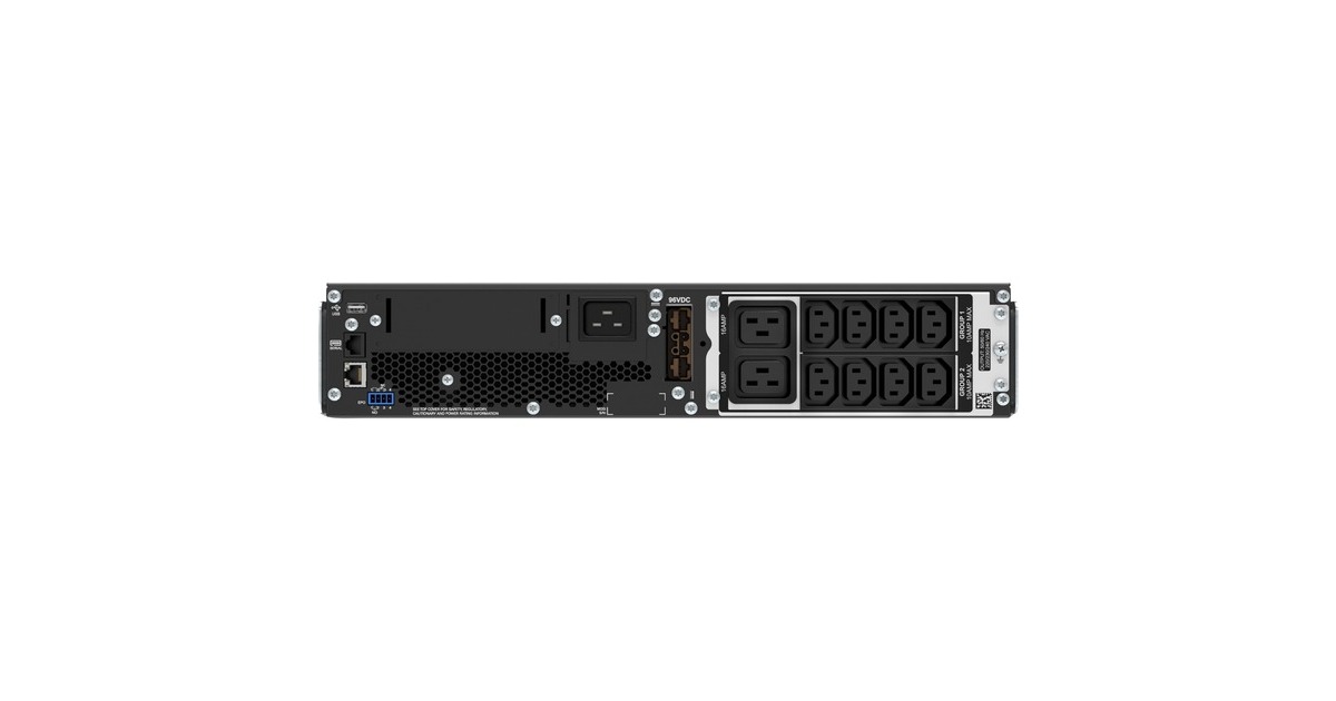 APCSmart-UPS On-Line 3000VA noodstroomvoeding ups  (Zwart, 8x C13, 2x C19 uitgang, rackmountable, SRT3000RMXLI)