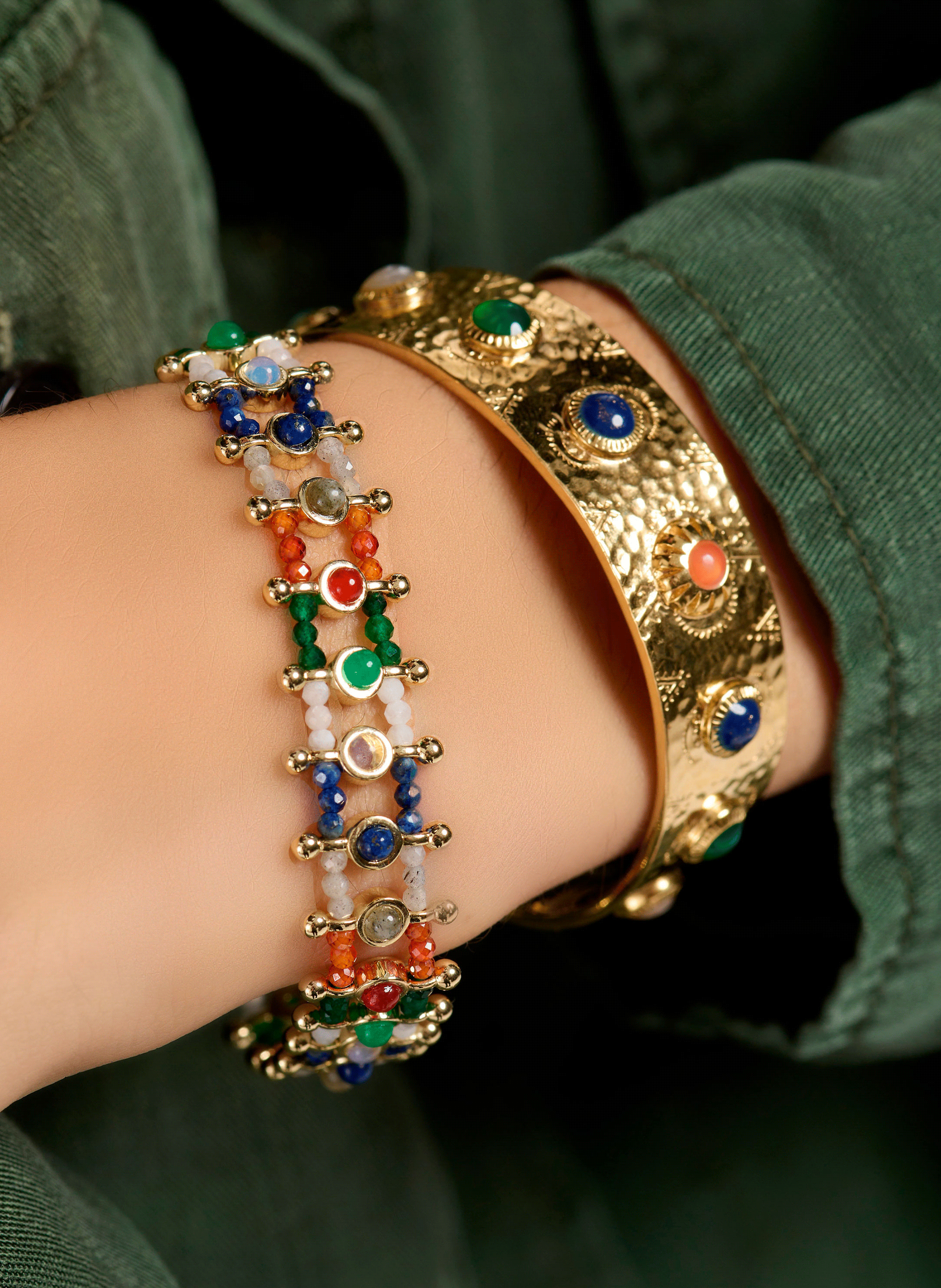 TODO - Bracelet jonc ajustable en laiton | Doré