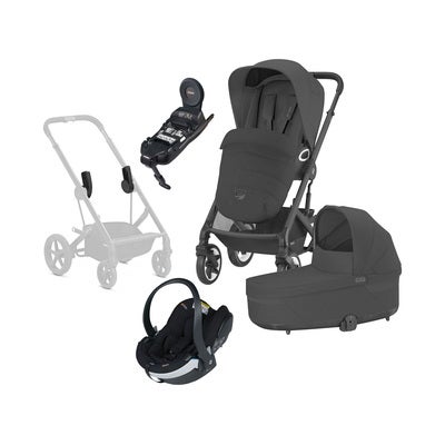 Cybex TALOS S Lux Duovogn inkl. BeSafe iZi Go Modular X2 & Base, Moon Black/Black