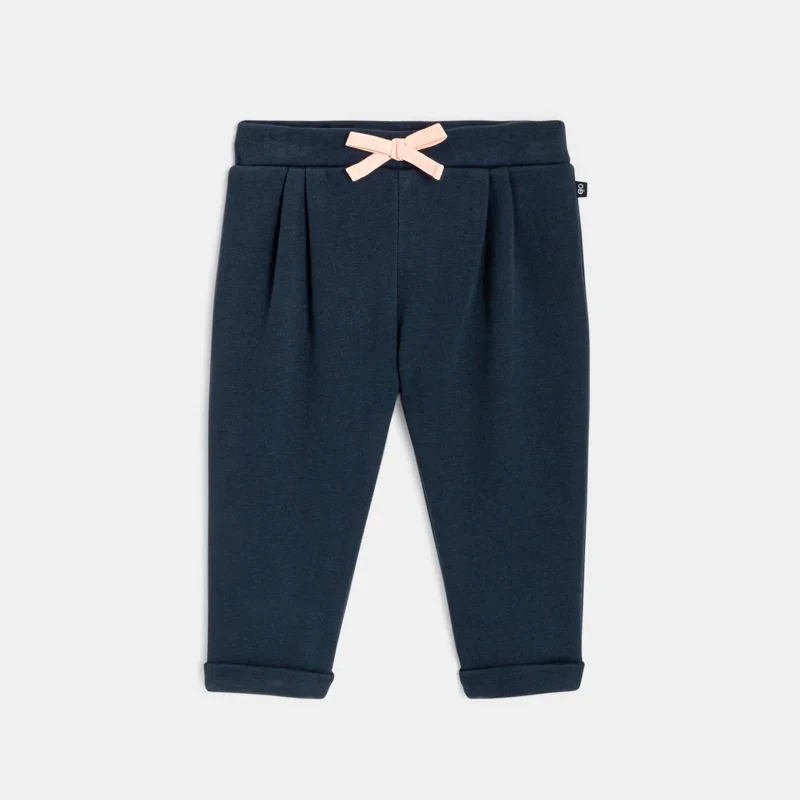 Pantalon molleton bleu bébé fille Bleu