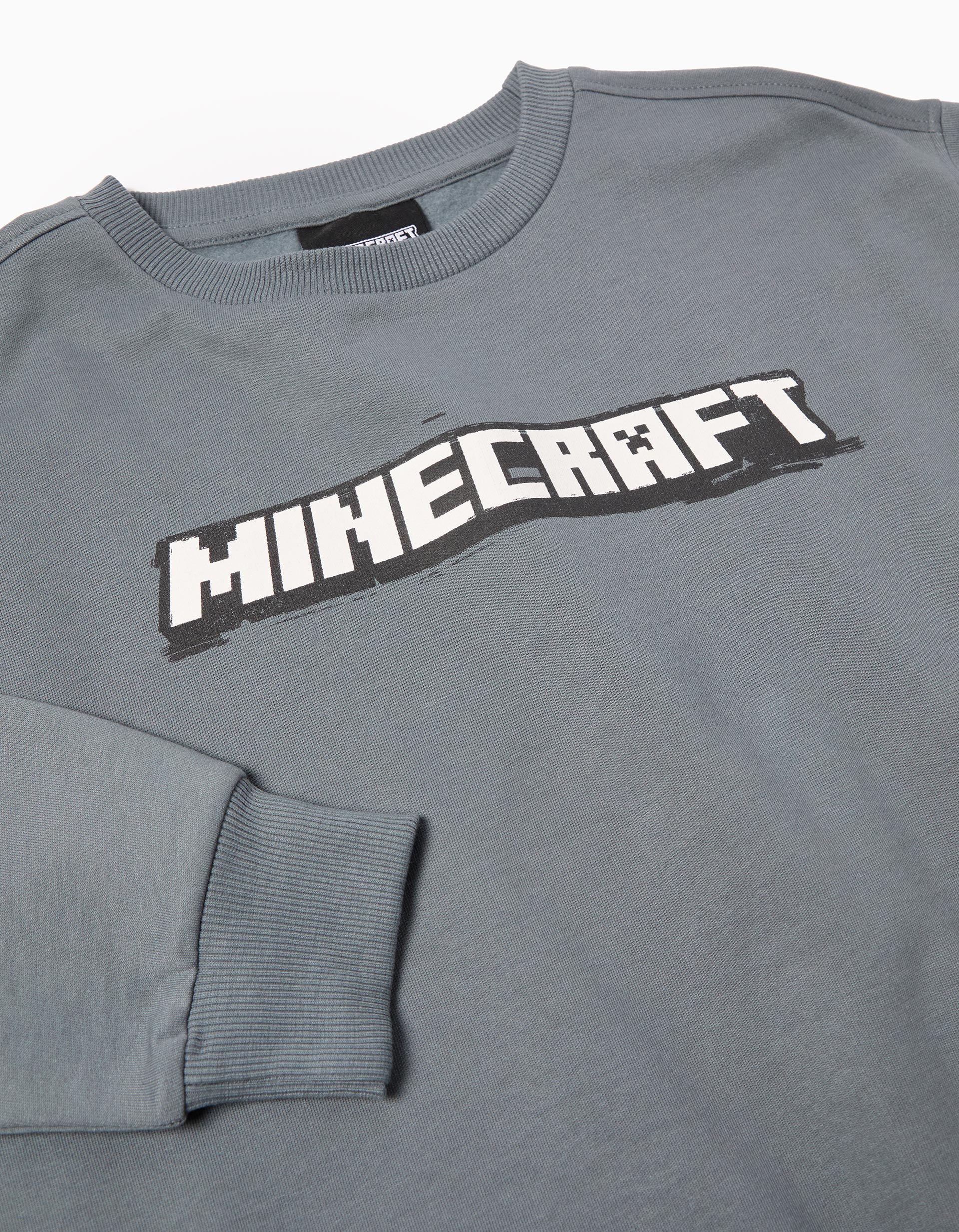 Sweatshirt 'Minecraft', Menino, Cinzento
