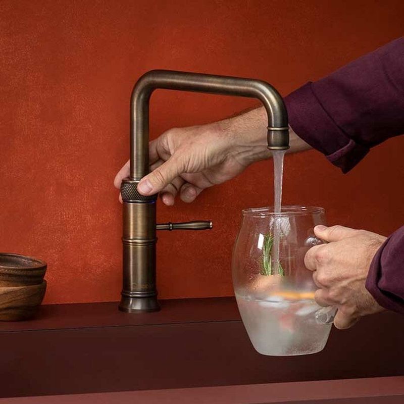 Quooker PRO3 - Classic Fusion Square - Messing Patina - Koud Warm Kokend Water