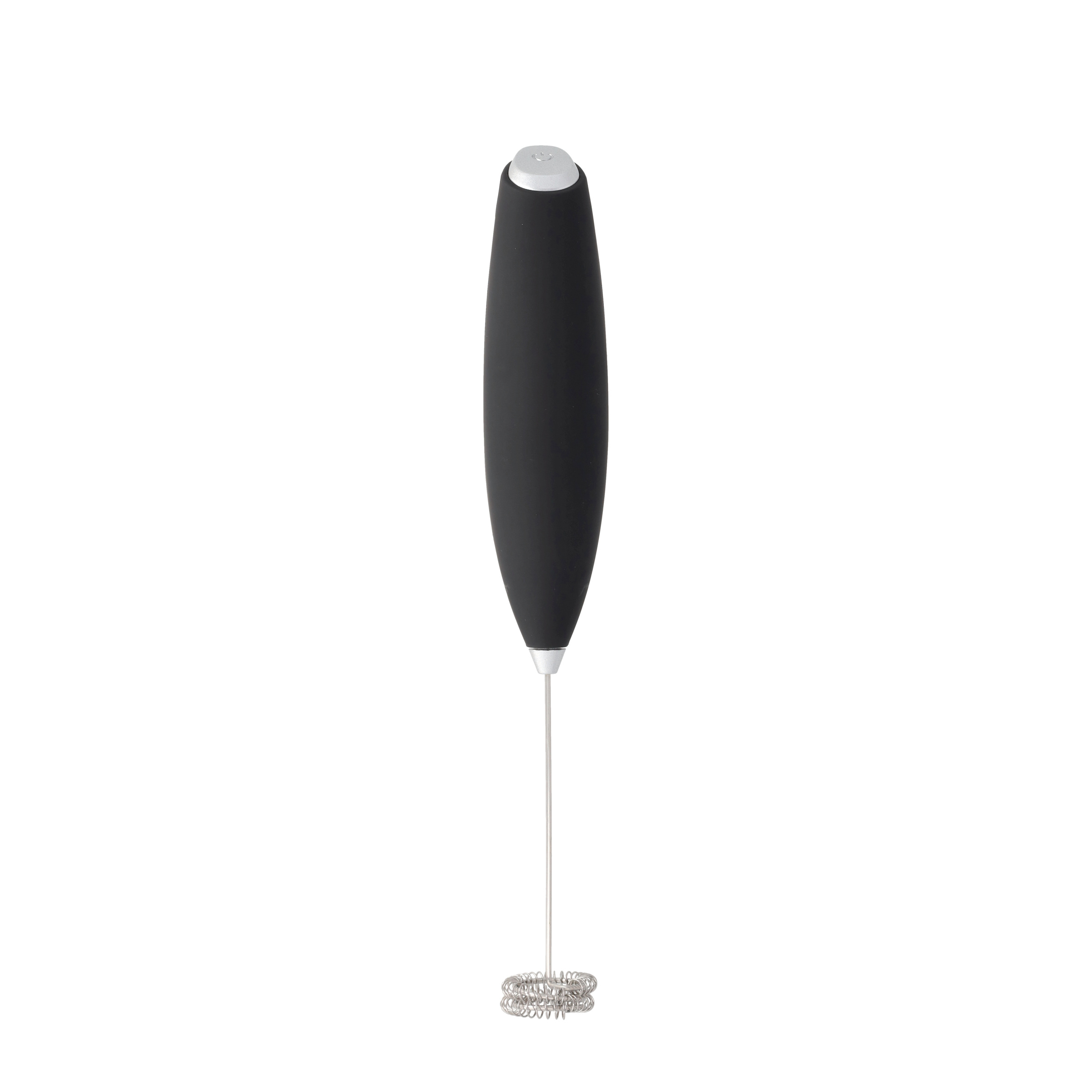 (4-tlg. Set) 250x65mm Elektrischer Hand Mixer Milch Aufschäumer Kabelloser Schneebesen inkl. Halterung   Aufsätze (Batteriebetrieben) - Schwarz