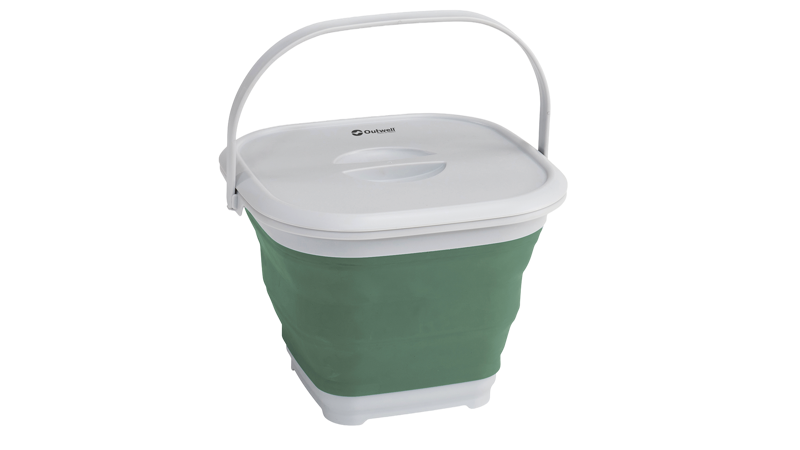 COLLAPS BUCKET SQUARE W/LID  (SHADOW GREEN)