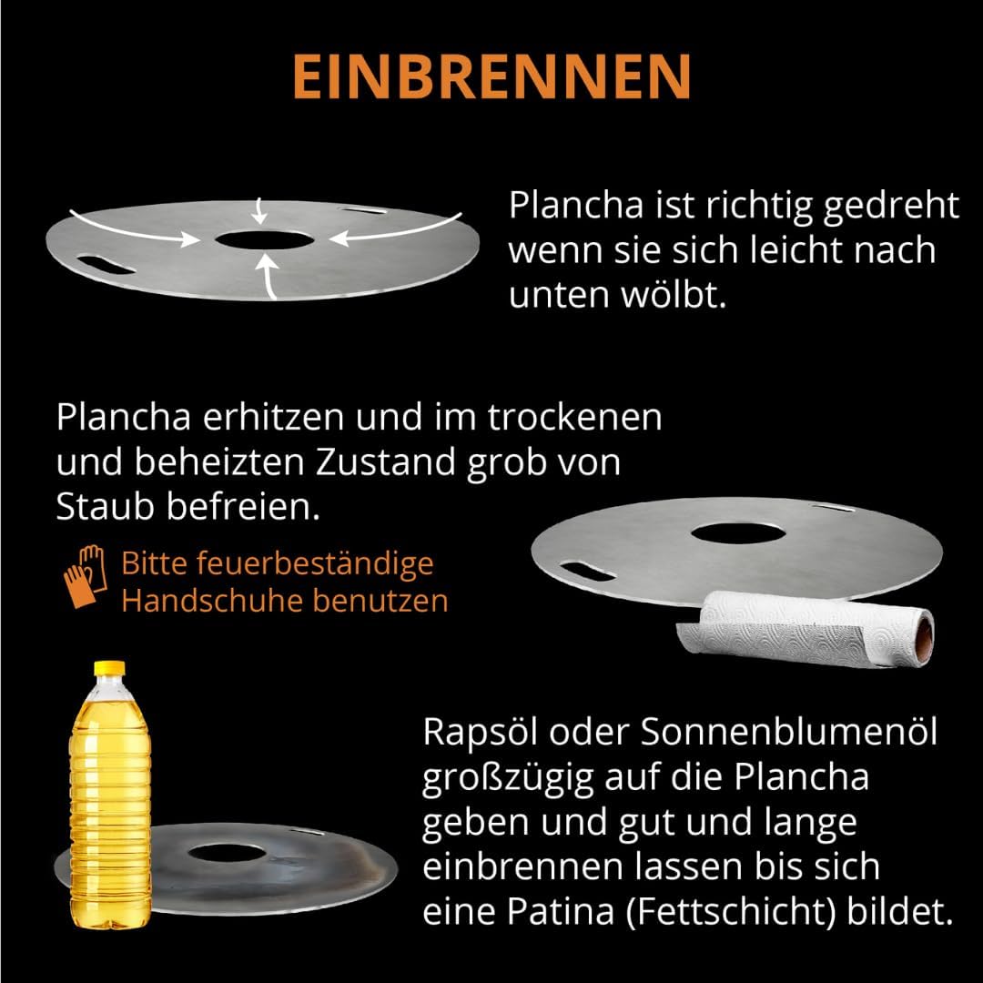Terma Feuerschale mit Feuerplatte 80cm -Der Neue Grill Trend- Plancha Grillplatte feuertonne mit grillplatte holzkohlegrill komplett grilltonne grillring feuerkorb