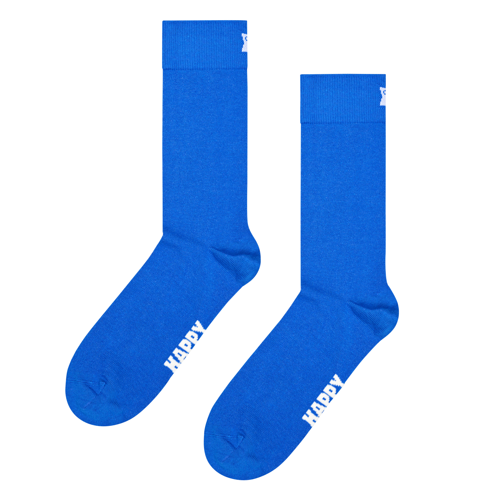 SOLID - Chaussettes hautes imprimées en coton mélangé | Bleu