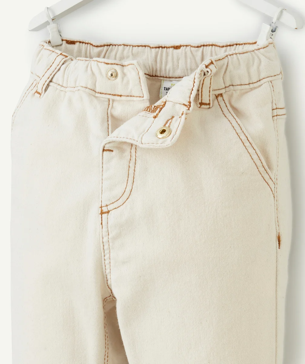 pantalon relax bébé garçon sans teinture écru