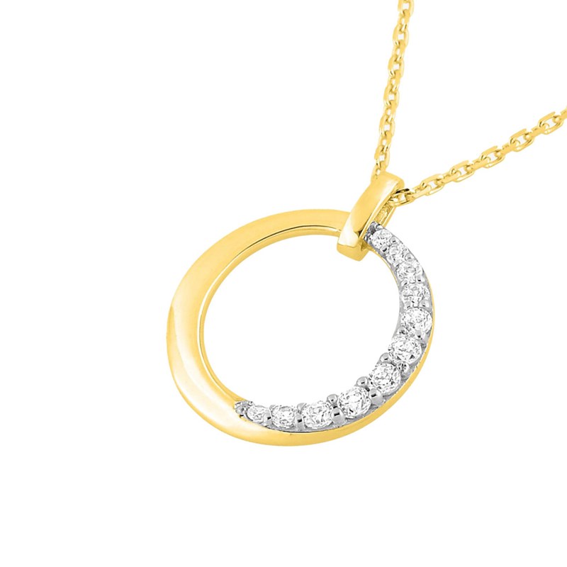 Collier Femme - Oxyde de zirconium - Or 18 Carats - Longueur : 42 cm