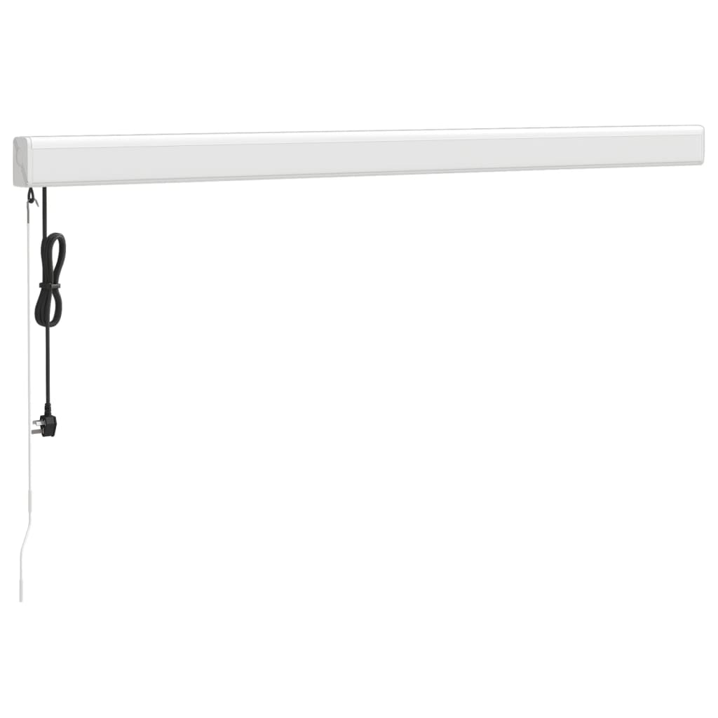 Auvent rétractable bleu et blanc 3,5x2,5 m tissu et aluminium
