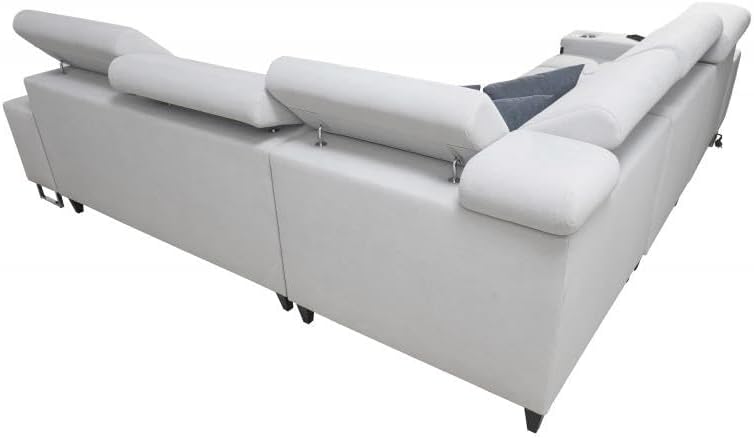 IM SOFA Eckcouch L-Form Bettfunktion Ecksofa MOREN III (Schwarz, Links)