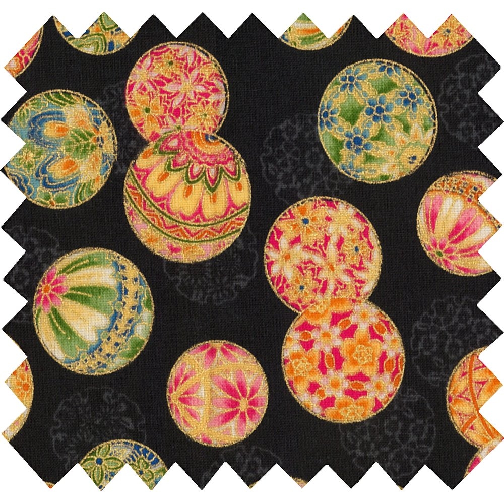 Coupon Tissu 50 Cm Bulles Dorées
