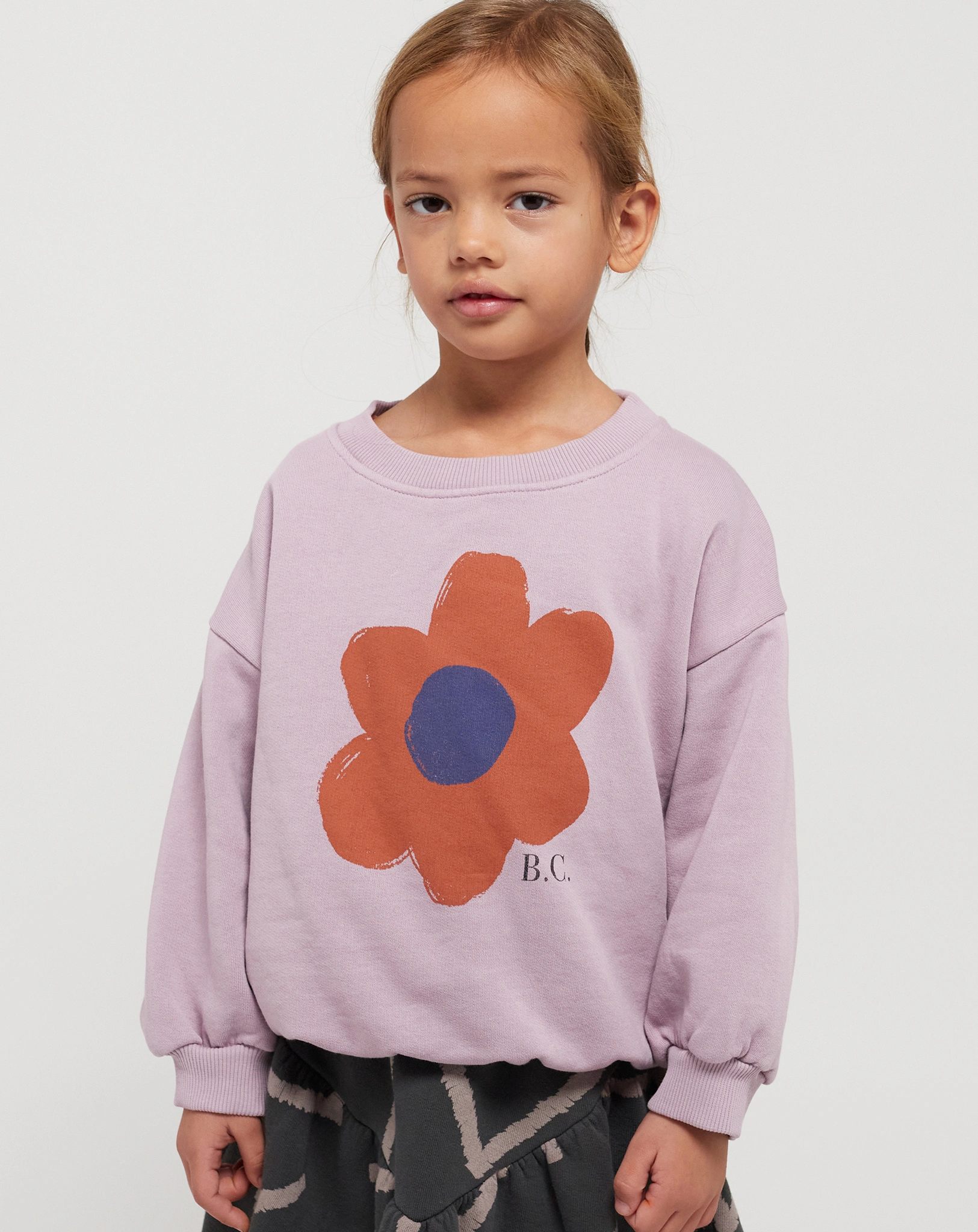 Sweatshirt BIG FLOWER in lila