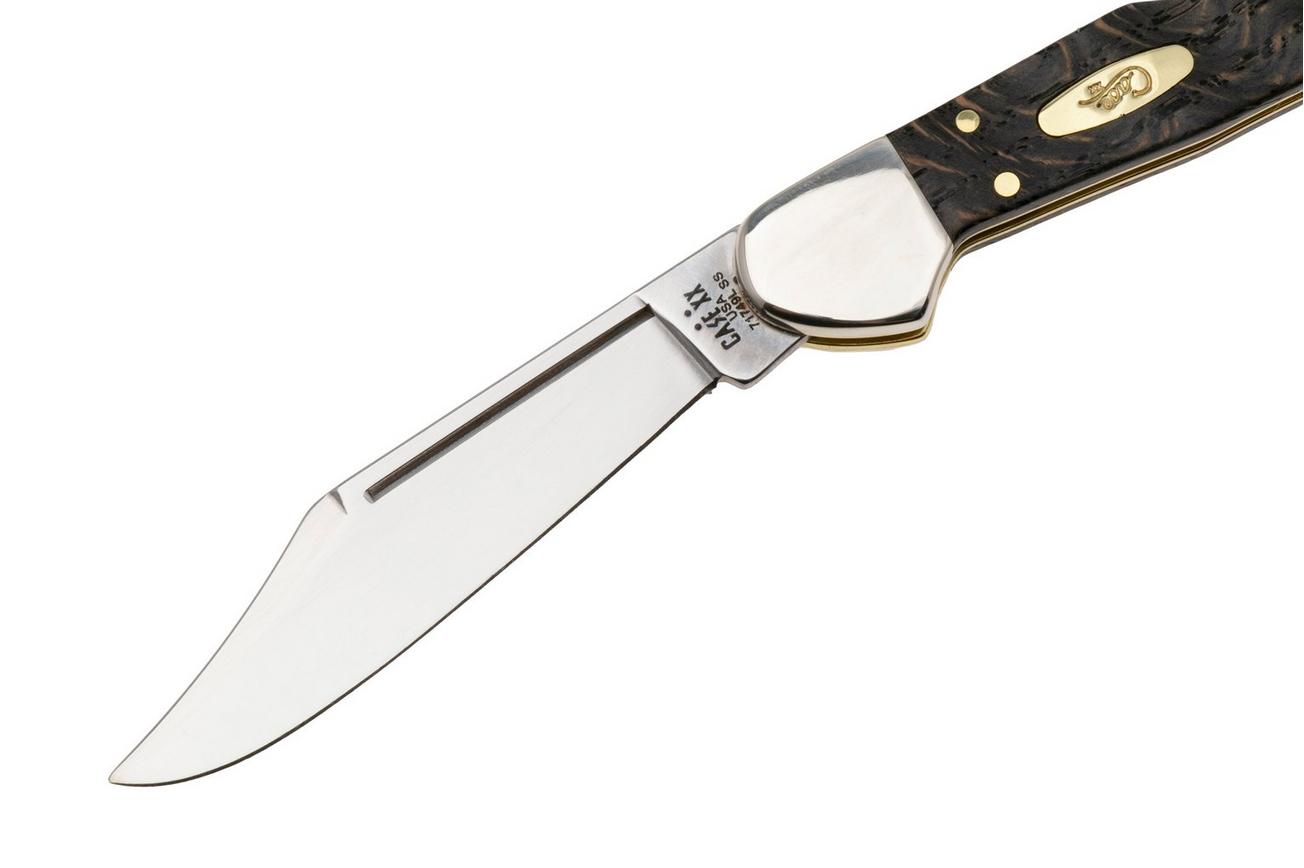 Case Mini CopperLock Black Curly Oak Wood, 14010, 71749L SS zakmes