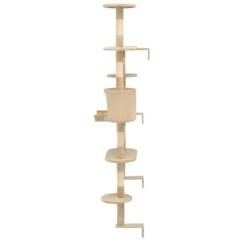 arranhador de parede vidaXL com postes de sisal, bege