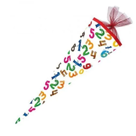 Nestler Schultüte Zahlenmonster, 6-eckig 85 cm