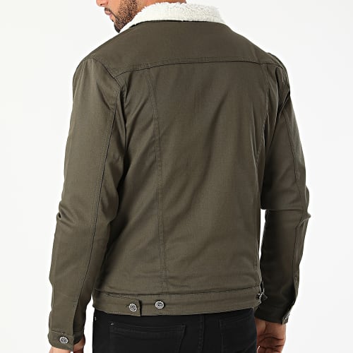 Veste Jean Col Mouton 7004 Vert Kaki