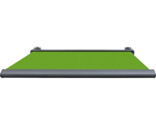 SOLUNA cassettescherm Exclusiv 2x1,5 doekdesign S2246 frame RAL 7016 antracietgrijs aandrijving rechts incl. motor en wandschakelaar