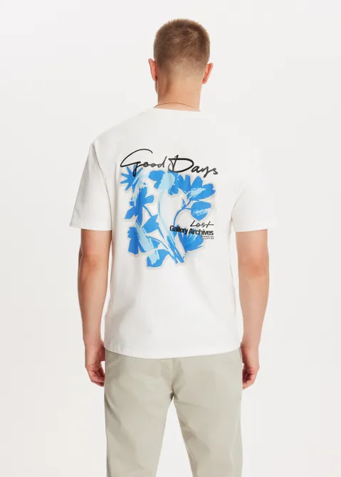 T-shirt met print good days off-white (WIT.O)