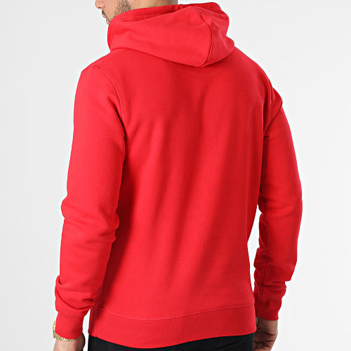 Sweat Capuche Logo Rouge Noir