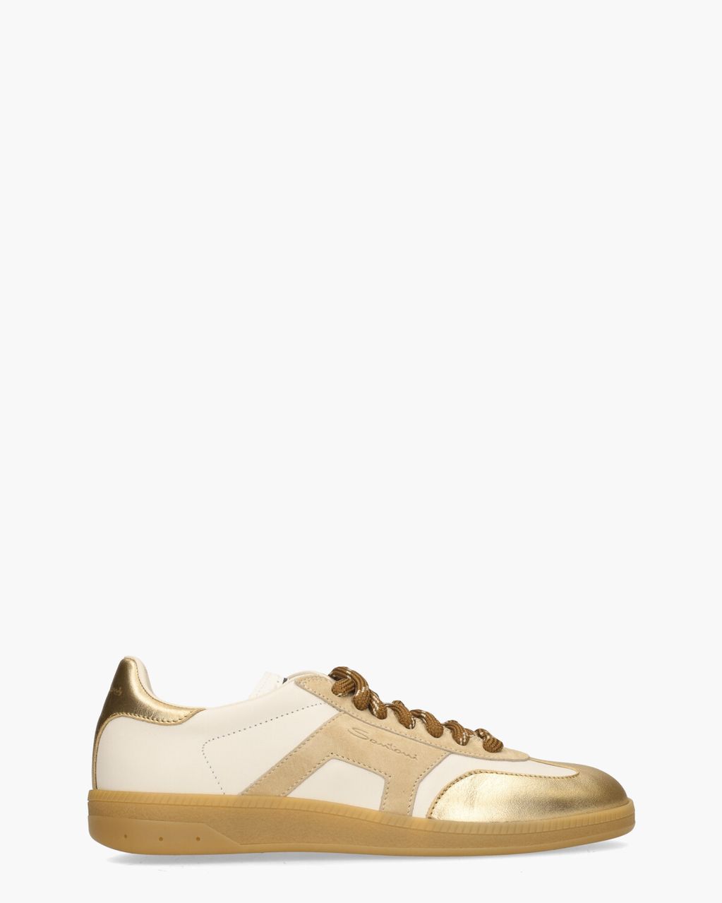 Santoni 61244 Wit/Beige/Goud Damessneakers