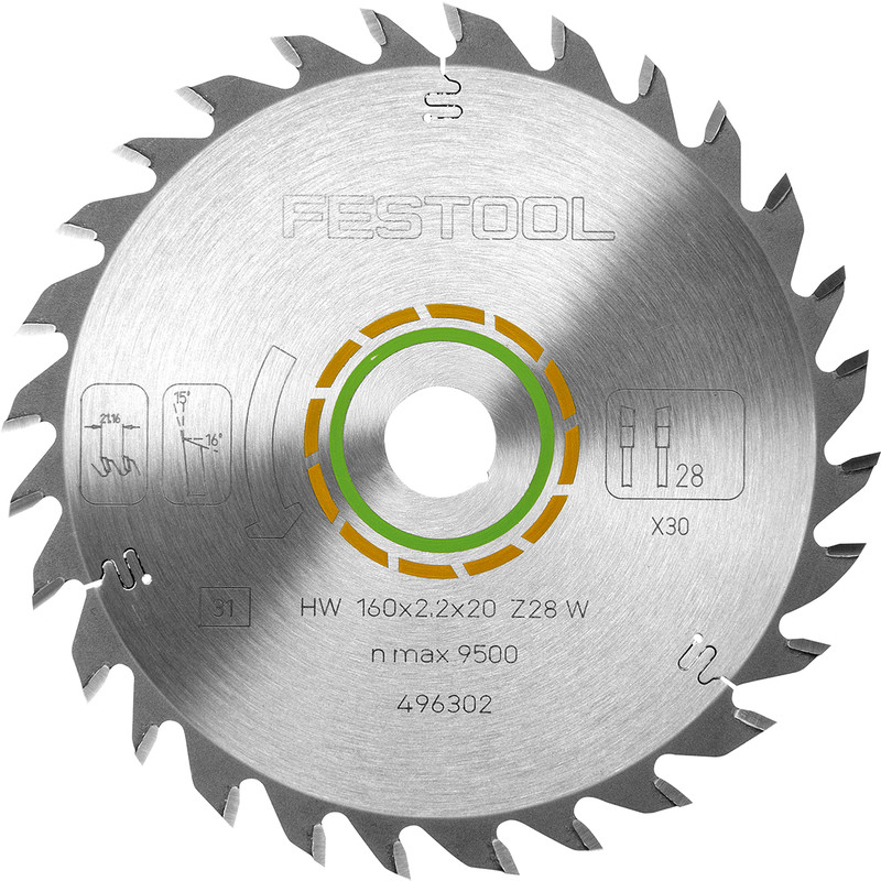 Festool cirkelzaagblad 160x20x2,2mm 28T