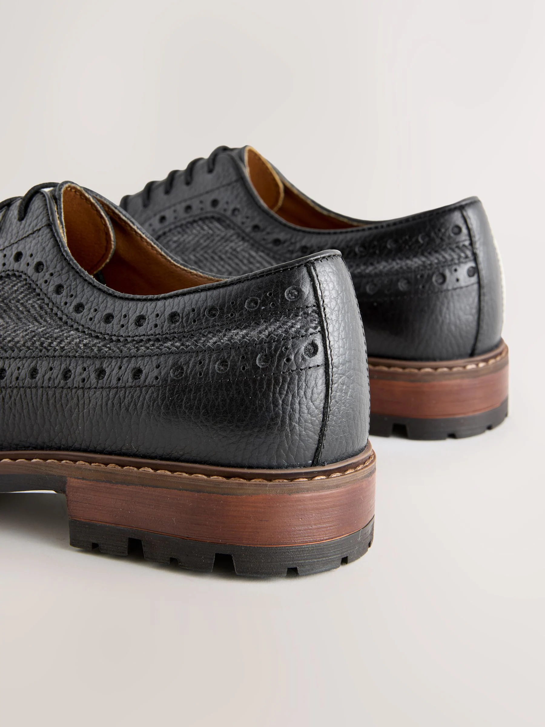 Zwart - Heritage brogue-schoenen