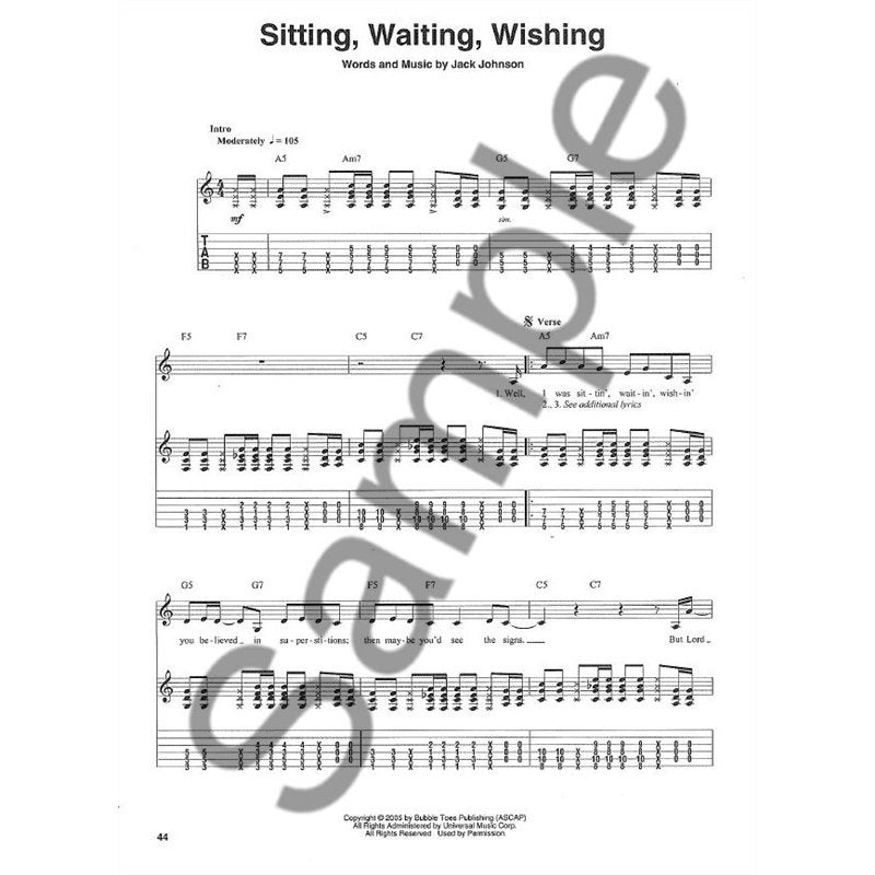 Hal Leonard - Guitar Play Along Vol. 181 - Jack Johnson