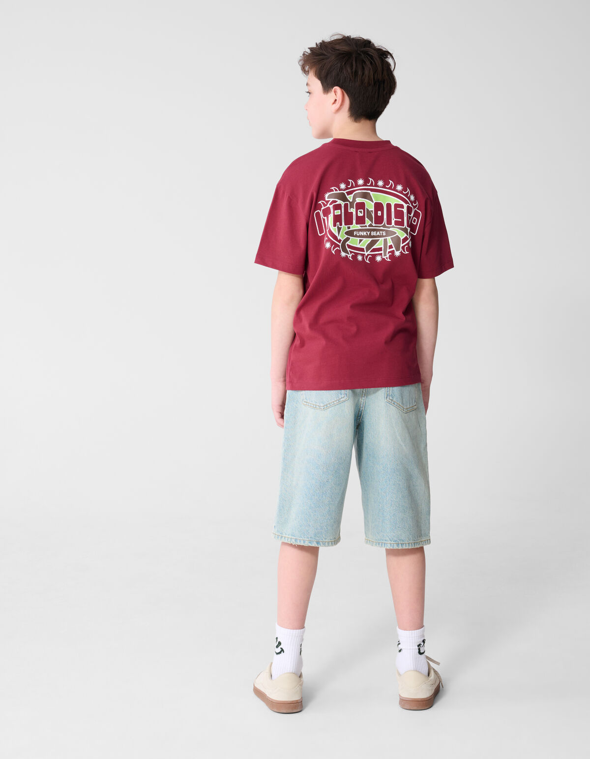 Disco Artwork T-shirt Donkerrood