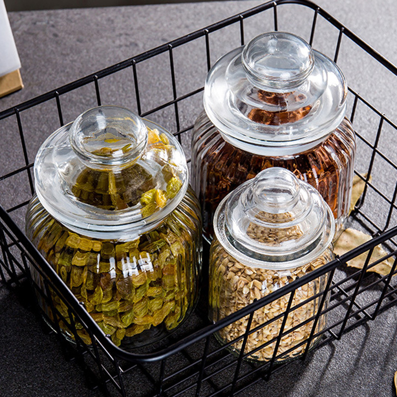 (950ml) Vorratsglas Aufbewahrungs Behälter inkl. Deckel für Snacks / Süssigkeiten / Wattepads / Kosmetik