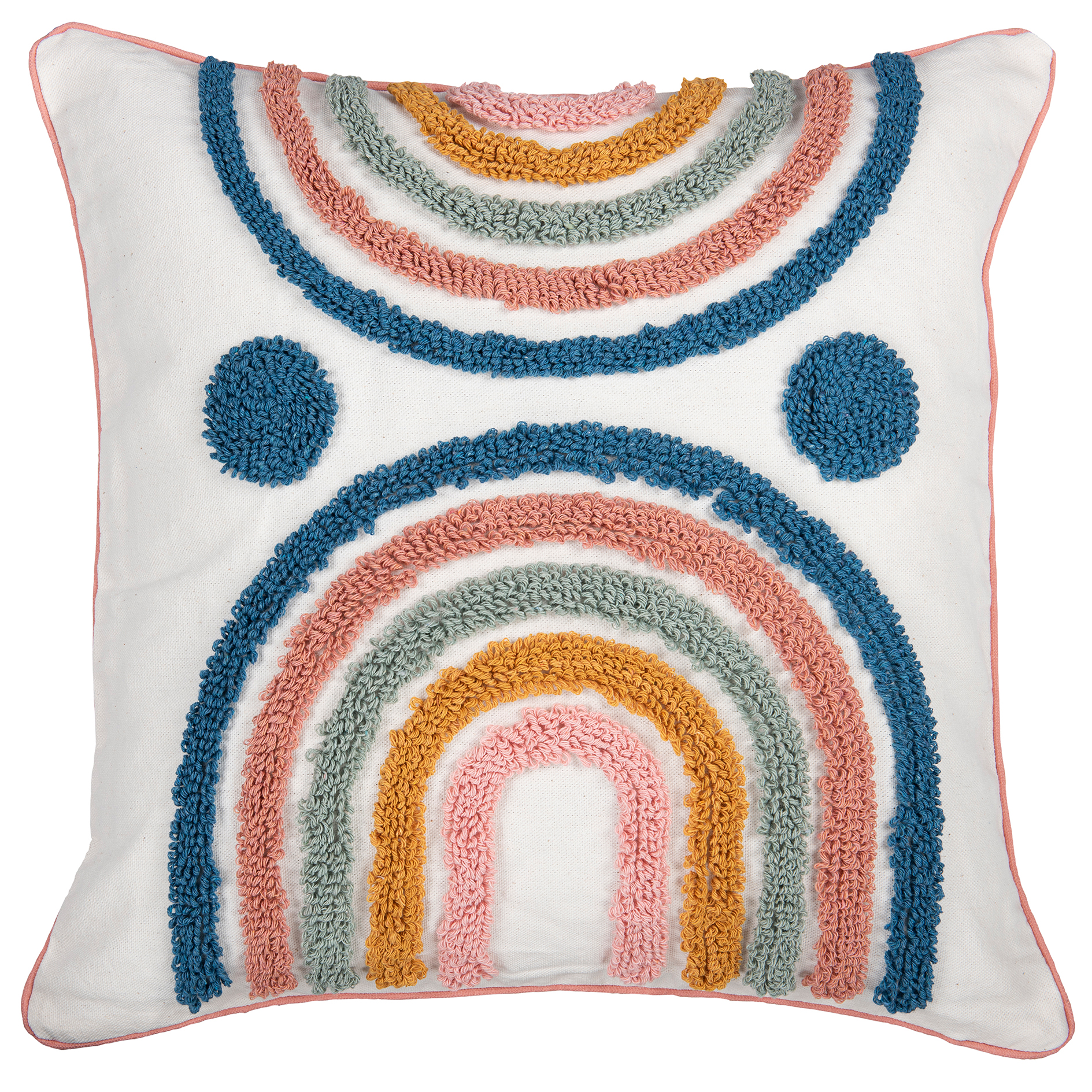 Kissen - blau-bunt - 45x45 cm - mit Reißverschluss