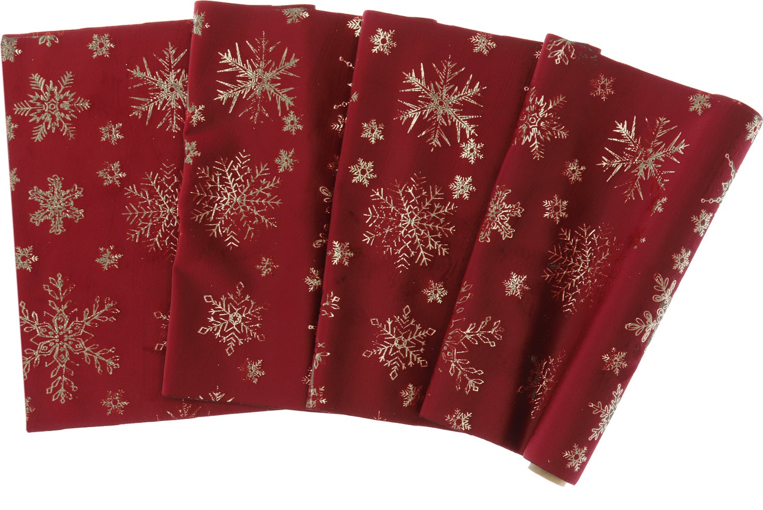 Unique Living decofabric Ice Crystal rood 28 x 300 cm