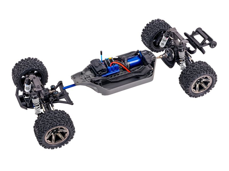 Traxxas Stadium Truck Rustler 4x4 VXL Blau, ARTR, 1:10 4WD Stadium Truck mit Velineon VXL-3S Brushless Antrieb