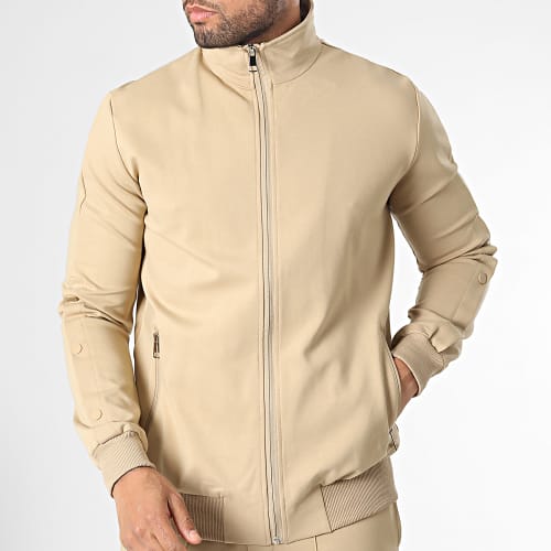 Ensemble Veste Zippée Et Pantalon Jogging Sable