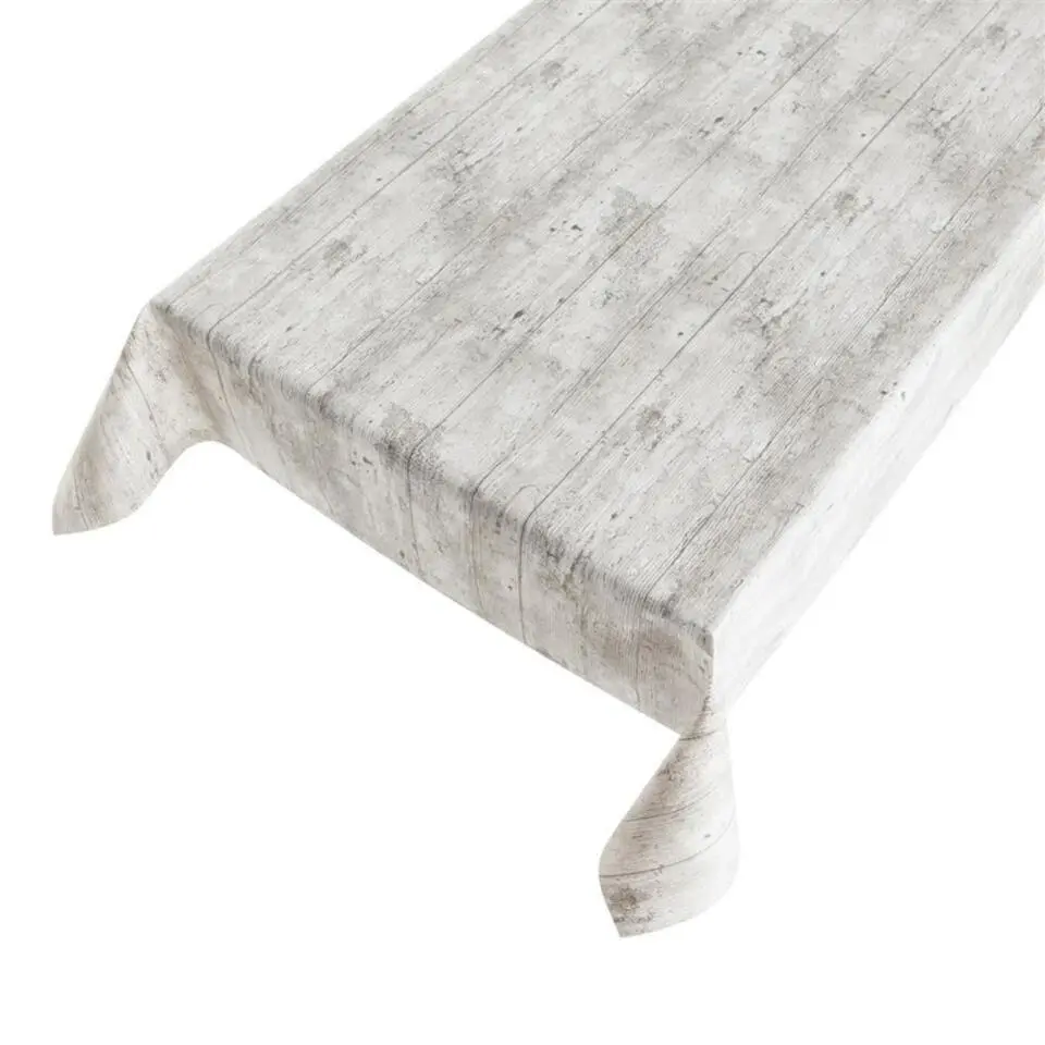 Tafelzeil - buiten - steigerhout motief - grijs - 140 x 245 cm