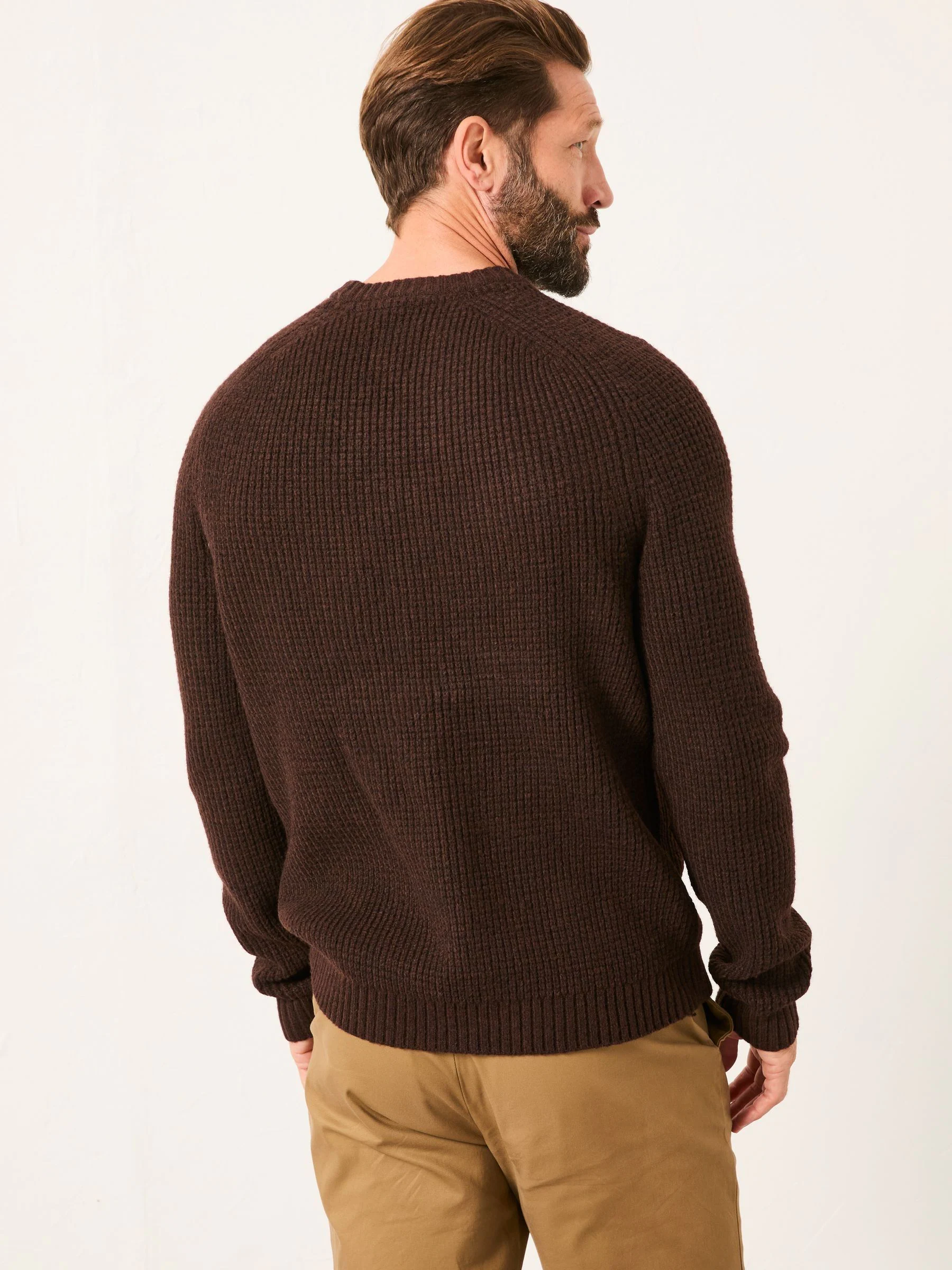 Chocoladebruin - FatFace Crew Neck Knitted Jumper