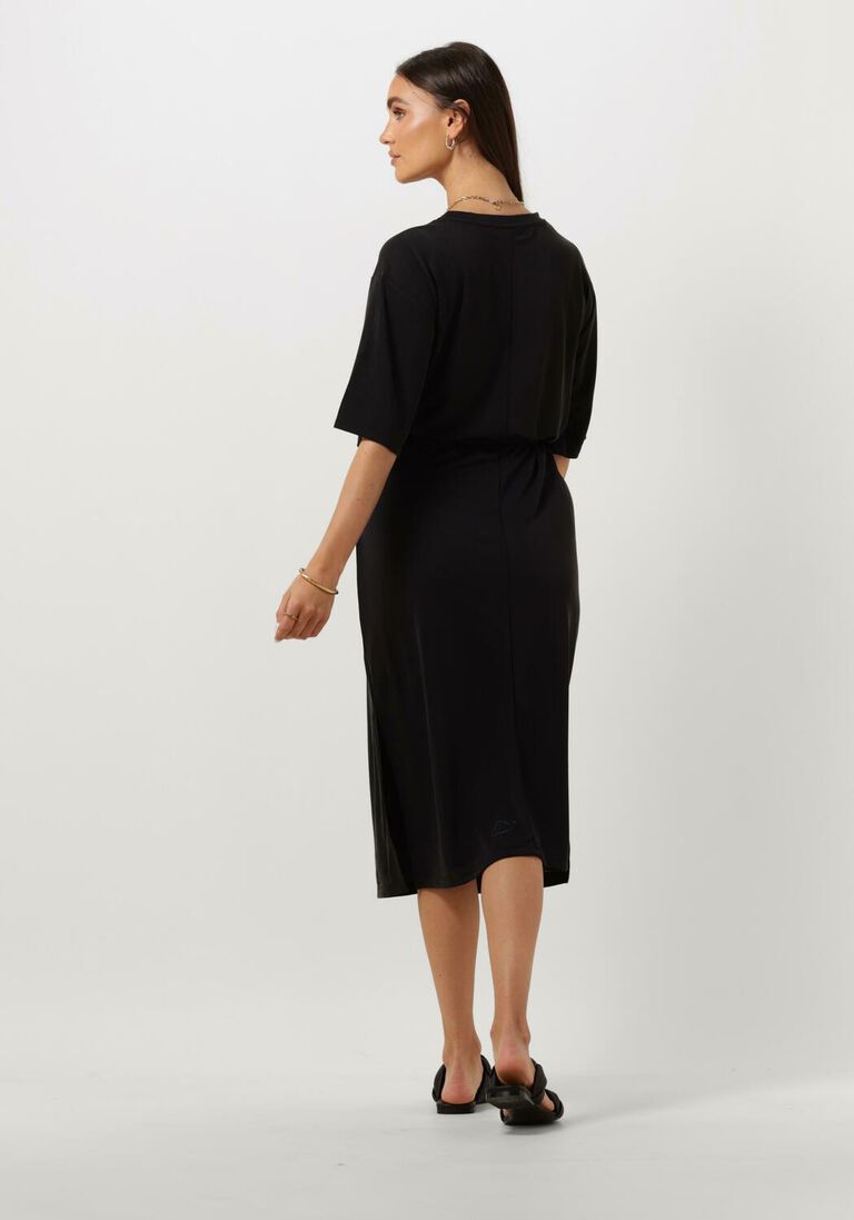 MSCH COPENHAGEN zwarte msch copenhagen midi jurk mschdeanie lynette 2/4 dress